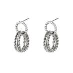 Zilveren hoops oorbellen my jewellery rvs stainless steel, Verzenden, Nieuw, Zilver, Overige materialen