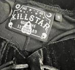 Killstar zwarte damesbroek Black Velvet bottoms S - Gothic, Zwart, Ophalen of Verzenden, Maat 36 (S), A