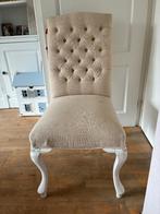 Eetkamer stoelen 2 stuks, Huis en Inrichting, Stoelen, Ophalen, Gebruikt, Wit, Stof