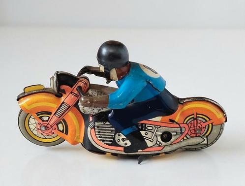 Oud Blikken Speelgoed Motorfiets LMZ Tin Toy Motorcycle, Antiek en Kunst, Antiek | Speelgoed, Verzenden