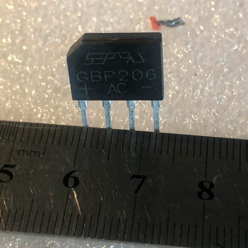 GBP206 gelijkrichter 2A 600v, Hobby en Vrije tijd, Elektronica-componenten, Nieuw, Ophalen of Verzenden