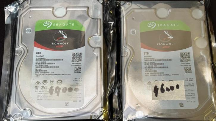 Div Seagate schijven 4, 8TB Ironwolf, Skyhawk, Constellation, Computers en Software, Harde schijven, Gebruikt, Server, Intern