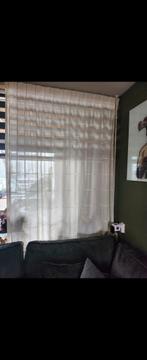 4 Inbetween gordijnen 1.40m breed x 1.97m lang, Ophalen, 100 tot 150 cm, Crème, Zo goed als nieuw