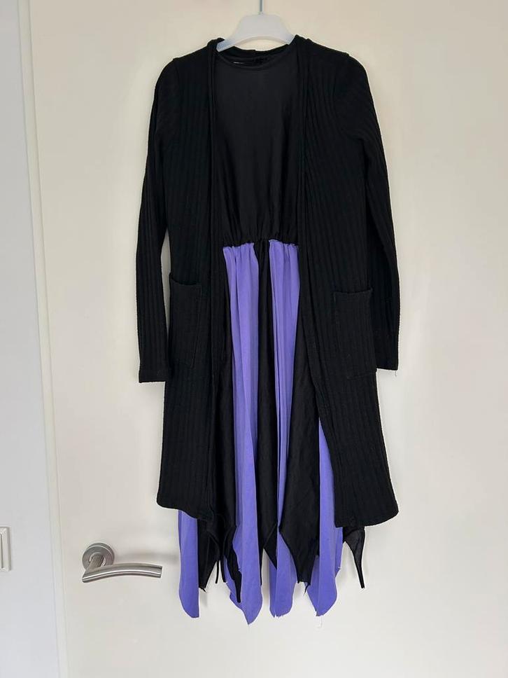 Mooie Heksenjurk met vest 134 - 140 Carnaval , Haloween, Kinderen en Baby's, Kinderkleding | Maat 134, Gebruikt, Meisje, Jurk of Rok