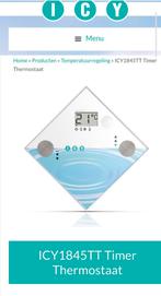 Timer Thermostaat ICY 1845 TT ., Doe-het-zelf en Verbouw, Thermostaten, Ophalen of Verzenden, Nieuw