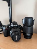 Nikon D5100 + 18-55mm en 55-200mm NIKON DX Lens, Ophalen of Verzenden, Zo goed als nieuw
