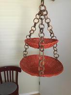 Vintage rotan dubbel schaal hanger, Ophalen of Verzenden, Gebruikt