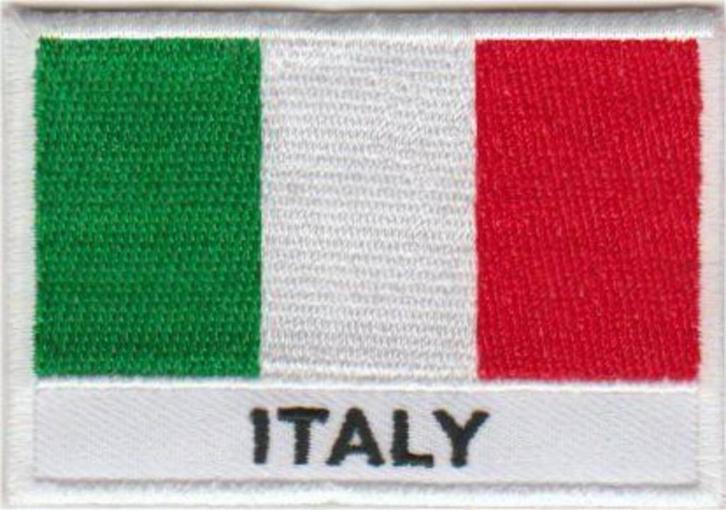 Italië vlag stoffen opstrijk patch embleem #2, Diversen, Vlaggen en Wimpels, Nieuw, Ophalen of Verzenden