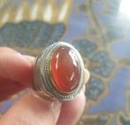 Ring maat 17.25 batu akik Karnelian carneool Indonesië, Ophalen of Verzenden, Zo goed als nieuw, 17 tot 18, Dame of Heer