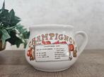 Vintage soepkom met recept Champignon soep retro servies, Huis en Inrichting, Keuken | Servies, ., Keramiek, Ophalen of Verzenden