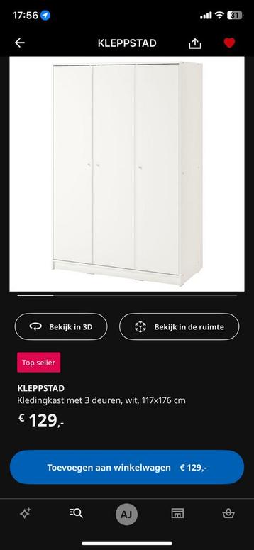 Kleppstad ikea kledingkast