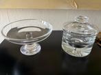 bonbonnière set van glas zware kwaliteit, Ophalen of Verzenden, Zo goed als nieuw