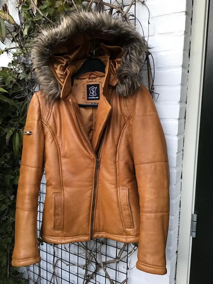 Sluis Leder prachtig leren dames jack rits capuchon mt 38, Kleding | Dames, Jassen | Winter, Zo goed als nieuw, Maat 38/40 (M)