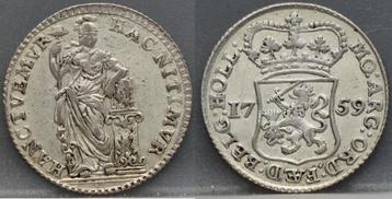 1/4 gulden 1759 –  muntmeesterpenning 1759 Holland beschikbaar voor biedingen