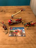 Lego City 60110 Brandweerauto + Helikopters, Kinderen en Baby's, Speelgoed | Duplo en Lego, Ophalen of Verzenden, Gebruikt, Complete set