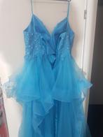 Turquoise tule avondjurk – maat 46/48 – als nieuw, Kleding | Dames, Jurken, Blauw, Maat 46/48 (XL) of groter, Ophalen of Verzenden