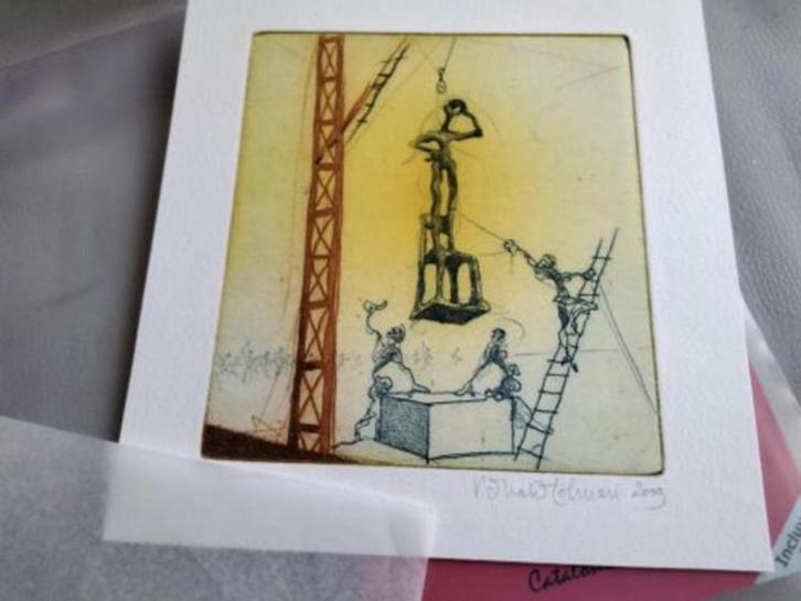 Ronald Tolman Originele Ets Gesigneerd 2009 beperkte Oplage, Antiek en Kunst, Kunst | Etsen en Gravures, Ophalen of Verzenden