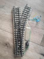 Marklin rails, Ho modeltrein, wissel rechts, Wisselstroom, Gebruikt, Rails, Märklin