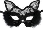 Sexy masker voor volwassenen kat met kant en strass, Kinderen en Baby's, Carnavalskleding en Verkleedspullen, Ophalen of Verzenden