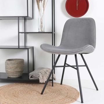 Nieuwe grijze design velvet eetkamerstoelen, 20 stuks van 13