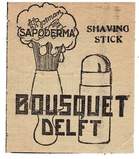 Sapoderma Shaving Stick BOUSQUET DELFT 1927, Verzamelen, Merken en Reclamevoorwerpen, Gebruikt, Overige typen, Verzenden