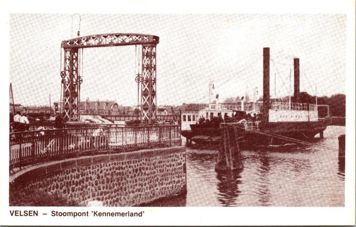 Velsen - Stoompont Kennemerland, Verzamelen, Ansichtkaarten | Nederland, Ongelopen, Noord-Holland, Voor 1920, Verzenden