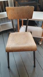 Vintage schoolstoel, zithoogte 41 cm., Ophalen, Gebruikt, Bruin, Eén