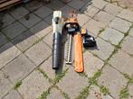Stihl HSA 56 heggenschaar en BGA 56 bladblazer komplete set, HSA 56 en BGA 56, Stihl, Gebruikt, Accu