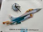 Klok op plexiglas De luchtmacht., Hobby en Vrije tijd, Ophalen, Gebruikt