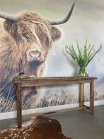 Sidetable gemaakt van Railway wood - 160x45x77 cm, Ophalen of Verzenden, Nieuw, 25 tot 50 cm, Rechthoekig