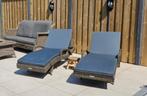 2 Zonnebedden van Wicker, Tuin en Terras, Ligbedden, Ophalen of Verzenden, Zo goed als nieuw, Wicker, Verstelbaar