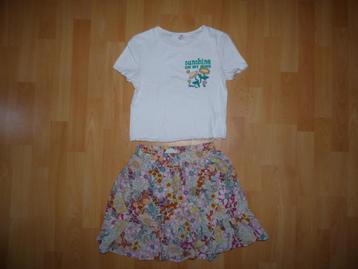 Prachtige set(rokje/shirt) van H&M, maat 146/152 NIEUWSTAAT! beschikbaar voor biedingen