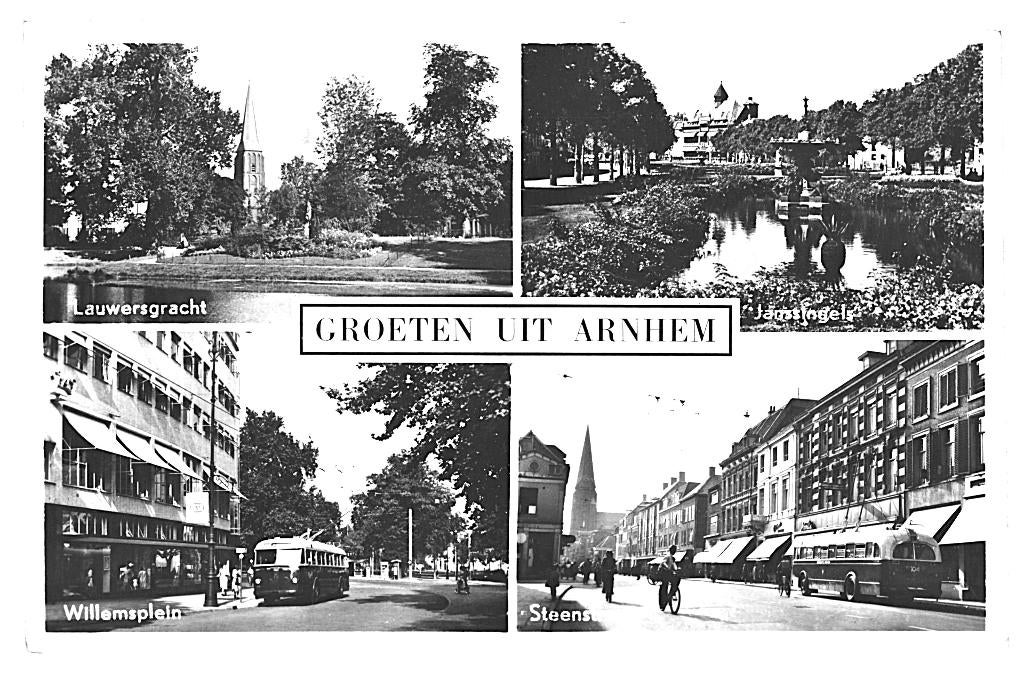 987379 Arnhem 1950 Perfin Gelopen met postzegel, Verzenden, 1940 tot 1960, Gelopen, Gelderland