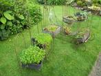 tuindecoratie ijzeren stoeltjes 5 ijzeren slede vaste plante, Tuin en Terras, Tuinwanddecoratie, Ophalen, Gebruikt