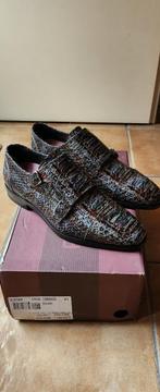 gloednieuwe grijze schubben rehab heren schoenen maat 7/41, Overige kleuren, Nieuw, Ophalen of Verzenden, Gespschoenen