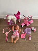 Set Baby Born speelgoed met scooter en eenhoorn, Kinderen en Baby's, Speelgoed | Poppen, Ophalen of Verzenden, Gebruikt, Babypop