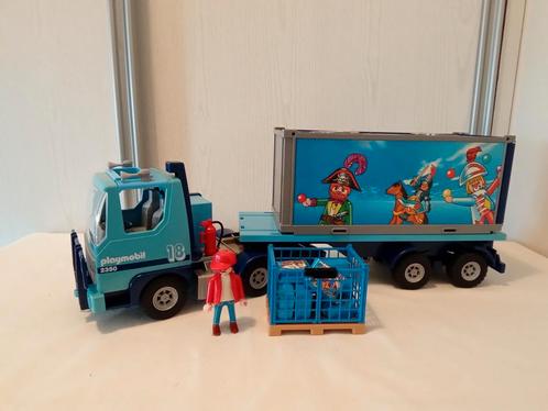 Playmobil 4447 container vrachtwagen compleet, Kinderen en Baby's, Speelgoed | Playmobil, Gebruikt, Ophalen of Verzenden