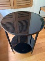 Bijzettafel zwart 2 ronde glasplaten Ikea Äsperöd, Huis en Inrichting, Tafels | Bijzettafels, Minder dan 55 cm, Rond, Ophalen