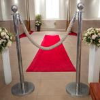 Zware zilverkleurige afzetpalen met touw bruiloft opening, Gebruikt, -, -, -