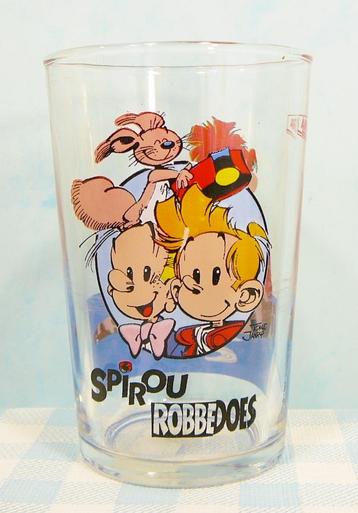 Vintage Robbedoes en Kwabbernoot glas Franquin - Amora 1994  beschikbaar voor biedingen