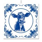 Tegel Met Opdruk | Koe | Inclusief Geschenkdoos, Ophalen of Verzenden, Nieuw