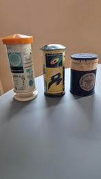 Oude RijksPostSpaarBank Spaarpotten, Verzamelen, Spaarpotten, Ophalen of Verzenden, Gebruikt, Metaal of Blik, Object of Gebouw