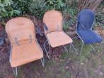 3 stoelen gispen, Huis en Inrichting, Stoelen, Ophalen, Gebruikt, Drie, Blauw