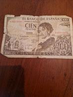 Oude Spaanse 100 Pesetas Bankbiljet, Postzegels en Munten, Bankbiljetten | Europa | Niet-Eurobiljetten, Ophalen of Verzenden, Overige landen