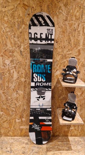 Rome Agent SDS 154 Snowboard + Flow bindingen maat M beschikbaar voor biedingen