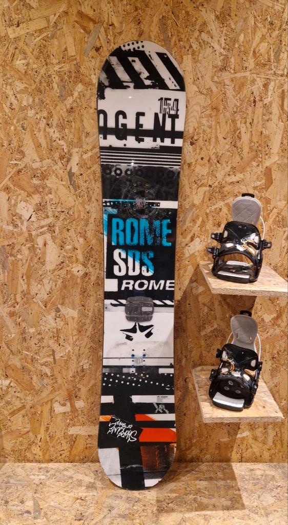 Rome Agent SDS 154 Snowboard + Flow bindingen maat M, Sport en Fitness, Snowboarden, Zo goed als nieuw, Board, Ophalen of Verzenden