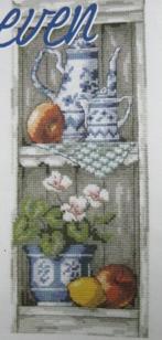 Borduurpatroon Houten kistje Stilleven   nr 5599, Hobby en Vrije tijd, Borduren en Borduurmachines, Verzenden, Nieuw, Handborduren