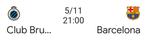 Ticket Club Brugge- Barcelona  5/11/2025, Verzenden, Nieuw, Buitenlandse clubs, Overige typen