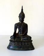 Bronzen beeldje van zittende Boeddha Aziatisch 5619-b, Ophalen of Verzenden, Brons