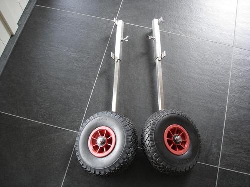 Nieuwe strandwielen rvs tbv rubberboot , super handig, Watersport en Boten, Hengelsport | Roofvissen, Nieuw, Overige typen, Ophalen of Verzenden